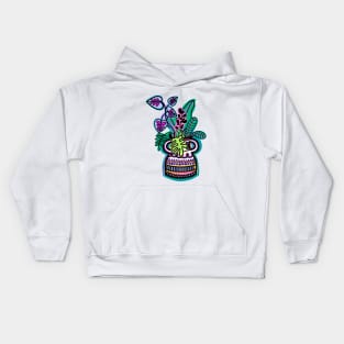 Tropical flower pot Kids Hoodie